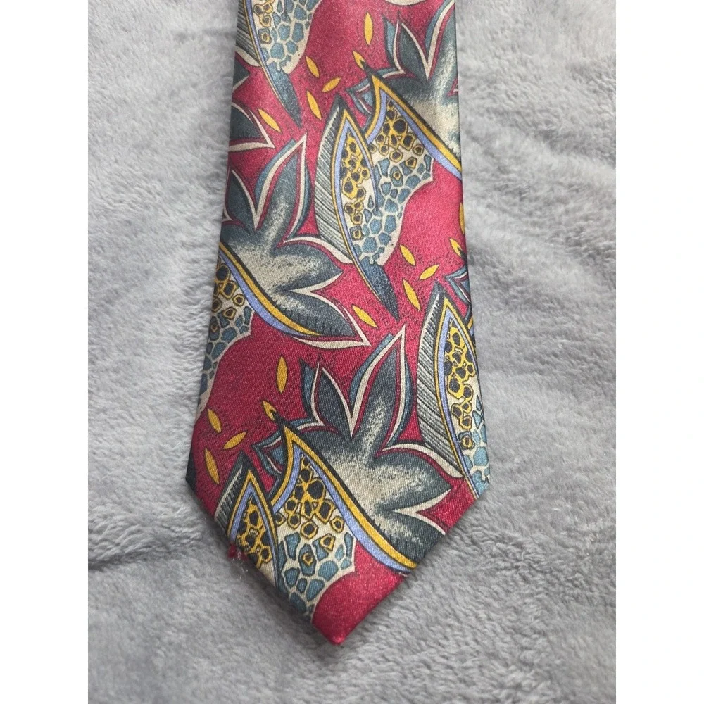 St. Stefano Italian Silk Tie Necktie Classic 57 in Floral Red